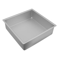 Bakemaster Silver Anodised Square Deep Cake Pan, 30.5 x 10cm