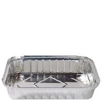 Capri Foil Container Rectangular Large Catering Silver 2.4Kg 1730ml 100 Ctn (C-FC460)