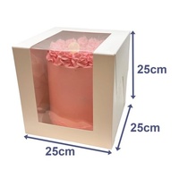 Cake box White with window 25cm (10") single