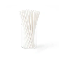 Paper Straw White Cocktail 3 Ply 6x135mm 2500 Ctn