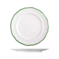 Astoria Emerald Scalloped Round Plate - Wide Rim 270mm
