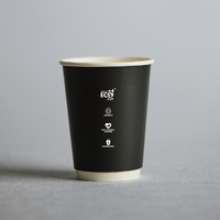 Pinnacle 12oz Truly Eco Double Wall Black Coffee Sleeve 25