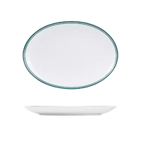Rak Nano Cru Oval Coupe Plate Green 320x230mm