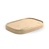 500-1000ml Kraft Paper Takeaway Lid - 25sleeve