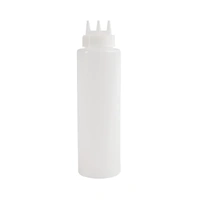 Vogue Squeeze Sauce Bottle Clear 3 Nozzle - 1000ML 35oz