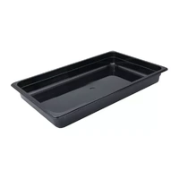 1/1 Size Black Polycarbonate Food Pan (65mm D, 8.47lt)