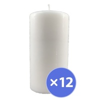 Lume Pillar Candles White 4x2" 12Pk