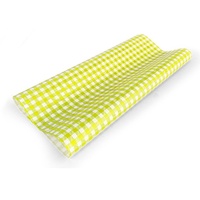 Grease Proof Paper Yellow Gingham 190x300mm (200 Pack)
