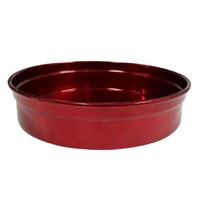 Chef Inox Round Bar Tray RED Alum 240x50mm