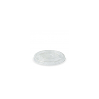 300-700ml BioCup Clear Flat Lid with straw slot - 1000ctn