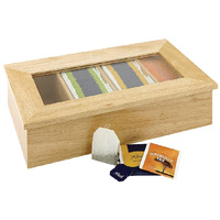 Olympia Tea Box 4 Compartments Light Wood