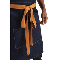 Regular Apron - Blue Denim (Tan ties)