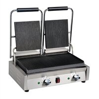 Apuro Bistro Double Contact Grill - Ribbed/Ribbed - 15amp 