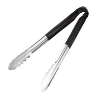 Vogue Colour Coded Black Serving Tongs 300mm