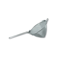 Conical Mesh Strainer 18/10 Mesh + Rim 100x130mm Wire Handle