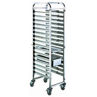 Chef Inox Gastronorm Trolley S/S Fits 16 X 1/1 Trays, 380x550x1735mm