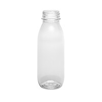 Plastic Bottle Clear 300ml With Black Screw Lid