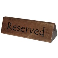 Wooden reserved Sign/menu holder 10pk