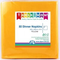 2ply Dinner Napkin Yellow 50pk