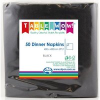 2ply Dinner Napkin Black 50pk