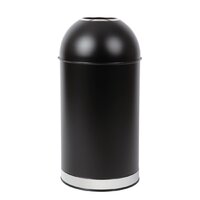 Bolero Stainless Steel Open Lid Bullet Bin 40LT (Black)