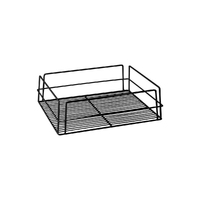 PVC Black Coated Rectangle Glass Rack (High Sides)