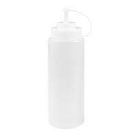 Squeeze Bottle Wide Mouth With Cap Clear 1LT