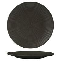 Zuma Charcoal Round Ribbed 310mm Plate