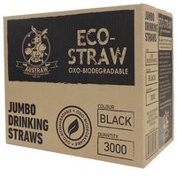 Eco-Straw Jumbo Black Oxo Bio Ctn 3000