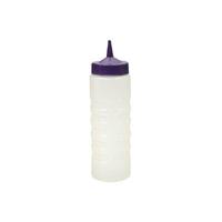 Squeeze Bottle Clear with Purple lid 750ml