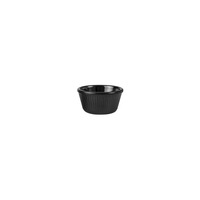 Ramekin - Melamine Fluted Black 60ml
