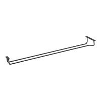 Glass Hanger Single Row Black 600mm