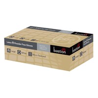Bastion Glove - Latex, powder free, white, micro textured, med 100box