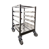 Mantova 4 Basket Single Tier Glass Trolley 