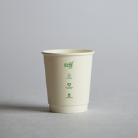 Pinnacle 12oz Truly Eco Double wall white coffee cup sleeve 25