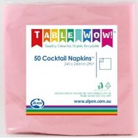 Cocktail Napkins Light Pink 50pk