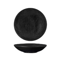 Luzerne Linen Black Round Bowl 230mm