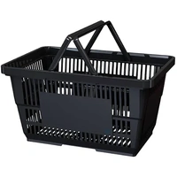 Black Handy Shopping Basket 43ltr