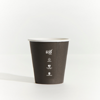 Pinnacle 8oz Truly Eco Single Wall Black Coffee Cup Ctn1000