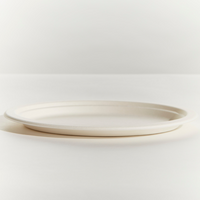 Sugarcane Oval Plate - White 10x8.5" 50sleeve