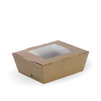 Medium BioBoard Lunch Box With Window 50Pk