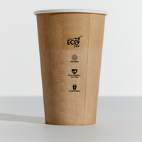 12oz Single Wall Aqueous Truly Eco Cup - Kraft 1000ctn