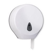 Jumbo Toilet Roll Dispenser - White, ABS Plastic