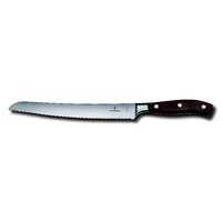 Victorinox 9" curved serrated knife with wooden handle