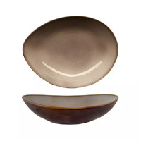 Luzerne Rustic Chestnut Oval Share Bowl 280x215mm