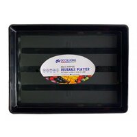 Rectangle Platter - 46.5x34x3.8cm Black Plastic