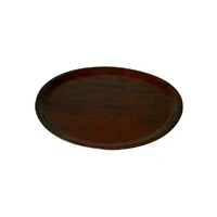 Mahogany Round Wood Tray 435mm