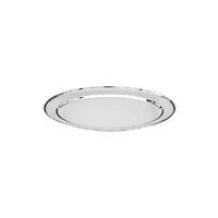 Stainless Steel Oval Platter Heavy Duty Rolled Edged 250mm