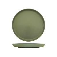 Eclipse Uno Green Round Walled Plate 280mm
