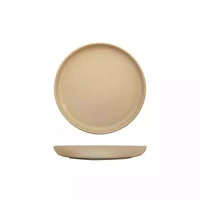 Eclipse Uno Taupe Round Walled Plate 220mm